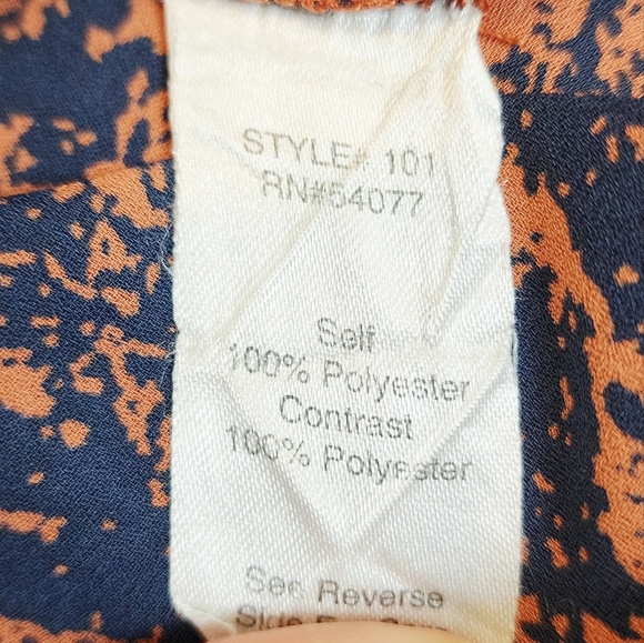 Cabi Long Sleeve Snake Print Wrap Front Blouse - Picture 9 of 11